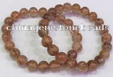 CGB4620 8mm - 9mm round golden rutilated quartz beaded bracelets