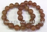 CGB4622 12mm - 13mm round golden rutilated quartz beaded bracelets