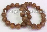 CGB4623 13mm - 14mm round golden rutilated quartz beaded bracelets