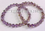 CGB4666 7mm round purple phantom quartz beaded bracelets