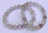 CGB4673 9mm - 10mm round green phantom quartz beaded bracelets