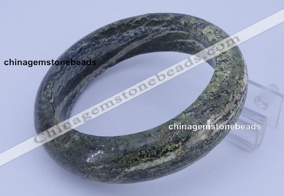 CGB471 Inner diameter 58mm fashion green silver line jasper bangle