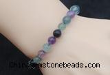 CGB5004 6mm, 8mm round fluorite beads stretchy bracelets