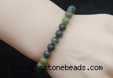 CGB5015 6mm, 8mm round Canadian jade beads stretchy bracelets