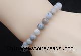 CGB5021 6mm, 8mm round bamboo leaf agate beads stretchy bracelets