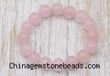 CGB5301 10mm, 12mm round rose quartz beads stretchy bracelets