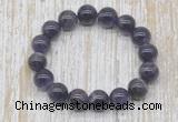 CGB5310 10mm, 12mm round grade AB amethyst beads stretchy bracelets