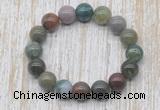 CGB5352 10mm, 12mm round Indian agate beads stretchy bracelets