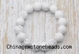 CGB5364 10mm, 12mm round white howlite beads stretchy bracelets