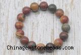 CGB5380 10mm, 12mm round picasso jasper beads stretchy bracelets