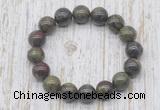 CGB5383 10mm, 12mm round dragon blood jasper beads stretchy bracelets