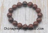 CGB5390 10mm, 12mm round mahogany obsidian beads stretchy bracelets