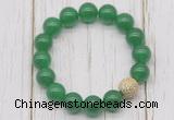 CGB5685 10mm, 12mm candy jade beads with zircon ball charm bracelets