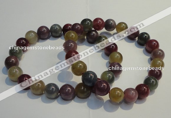 CGB650 7.5 inches 8.5mm - 9mm round natural ruby sapphire bracelet