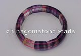 CGB663 7.5 inches 13*16mm rainbow fluorite gemstone bracelet