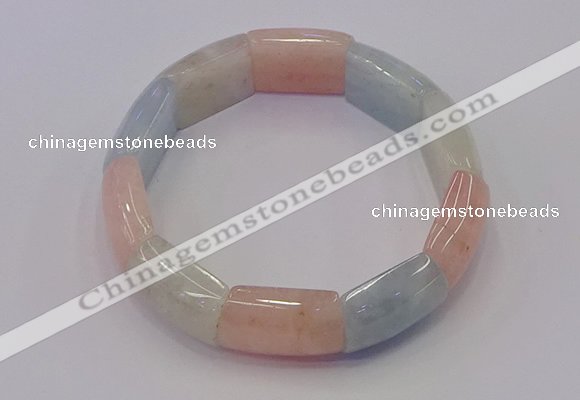 CGB668 7.5 inches 15*20mm morganite gemstone bracelet