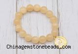 CGB6838 10mm, 12mm honey jade beaded bracelet with alloy pendant