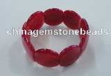 CGB700 8 inches 25*30mm agate gemstone bracelet wholesale