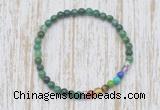 CGB7044 7 chakra 4mm African jade beaded meditation yoga bracelets