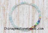 CGB7052 7 chakra 4mm amazonite beaded meditation yoga bracelets