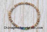 CGB7071 7 chakra 4mm picture jasper beaded meditation yoga bracelets