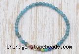 CGB7109 7 chakra 4mm apatite beaded meditation yoga bracelets