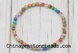 CGB7119 7 chakra 4mm picture jasper beaded meditation yoga bracelets