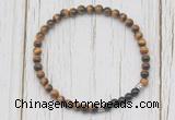 CGB7122 4mm yellow tiger eye & black onyx beaded meditation yoga bracelets