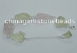 CGB716 8 inches 15*20mm - 20*28mm nuggets mixed quartz bracelets