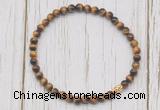 CGB7203 4mm tiny grade AA yellow tiger eye beaded meditation yoga bracelets