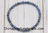 CGB7214 4mm tiny dumortierite beaded meditation yoga bracelets