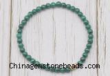 CGB7216 4mm tiny malachite beaded meditation yoga bracelets