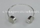 CGB723 13*18mm oval druzy agate gemstone bangles wholesale