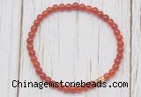 CGB7232 4mm tiny red agate beaded meditation yoga bracelets