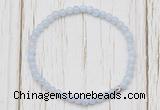 CGB7234 4mm tiny blue lace agate beaded meditation yoga bracelets