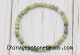 CGB7245 4mm tiny Australia chrysoprase beaded meditation yoga bracelets