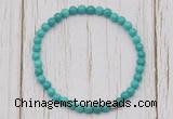 CGB7254 4mm tiny turquoise beaded meditation yoga bracelets