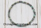 CGB7255 4mm tiny African turquoise beaded meditation yoga bracelets