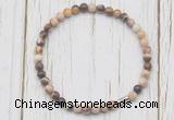 CGB7270 4mm tiny Australian zebra jasper beaded meditation yoga bracelets