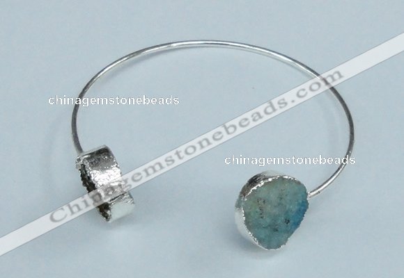 CGB728 15mm coin druzy agate gemstone bangles wholesale