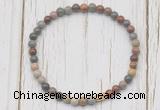 CGB7280 4mm tiny polychrome jasper beaded meditation yoga bracelets