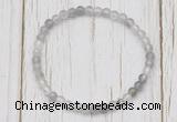 CGB7288 4mm tiny cloudy quartz beaded meditation yoga bracelets