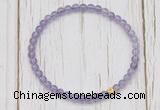 CGB7291 4mm tiny light amethyst beaded meditation yoga bracelets