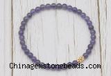 CGB7292 4mm tiny amethyst beaded meditation yoga bracelets