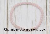 CGB7293 4mm tiny pink morganite beaded meditation yoga bracelets