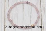 CGB7295 4mm tiny strawberry quartz beaded meditation yoga bracelets