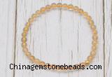 CGB7298 4mm tiny citrine beaded meditation yoga bracelets