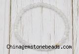 CGB7300 4mm tiny white moonstone beaded meditation yoga bracelets