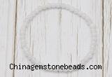 CGB7301 4mm tiny white moonstone beaded meditation yoga bracelets