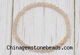 CGB7302 4mm tiny moonstone beaded meditation yoga bracelets